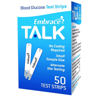 Tiras para glucómetro Embrace Talk (50 unidades)